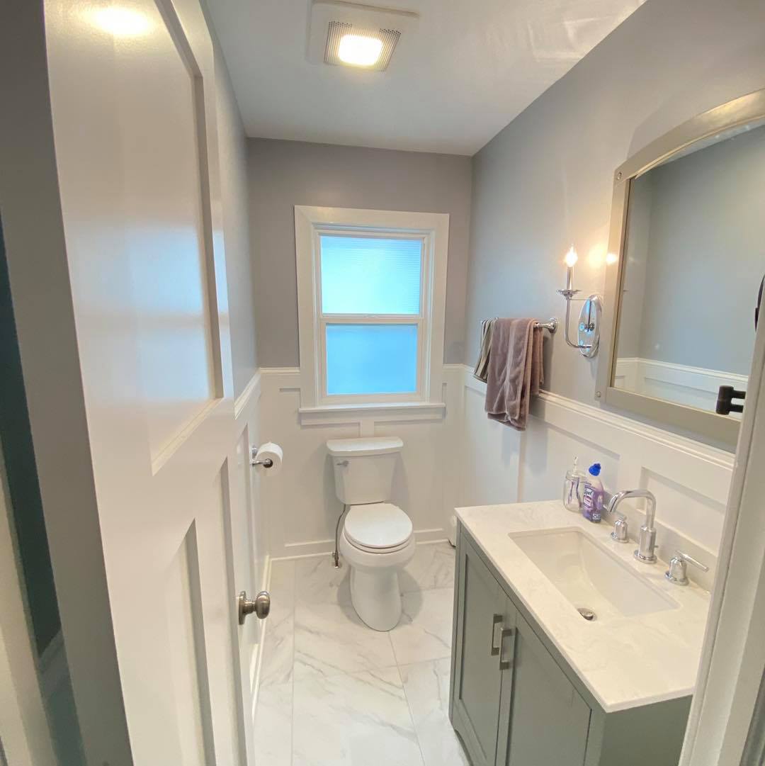 Full Bathroom Renovation and Adding Powder Room in Naperville, IL Image